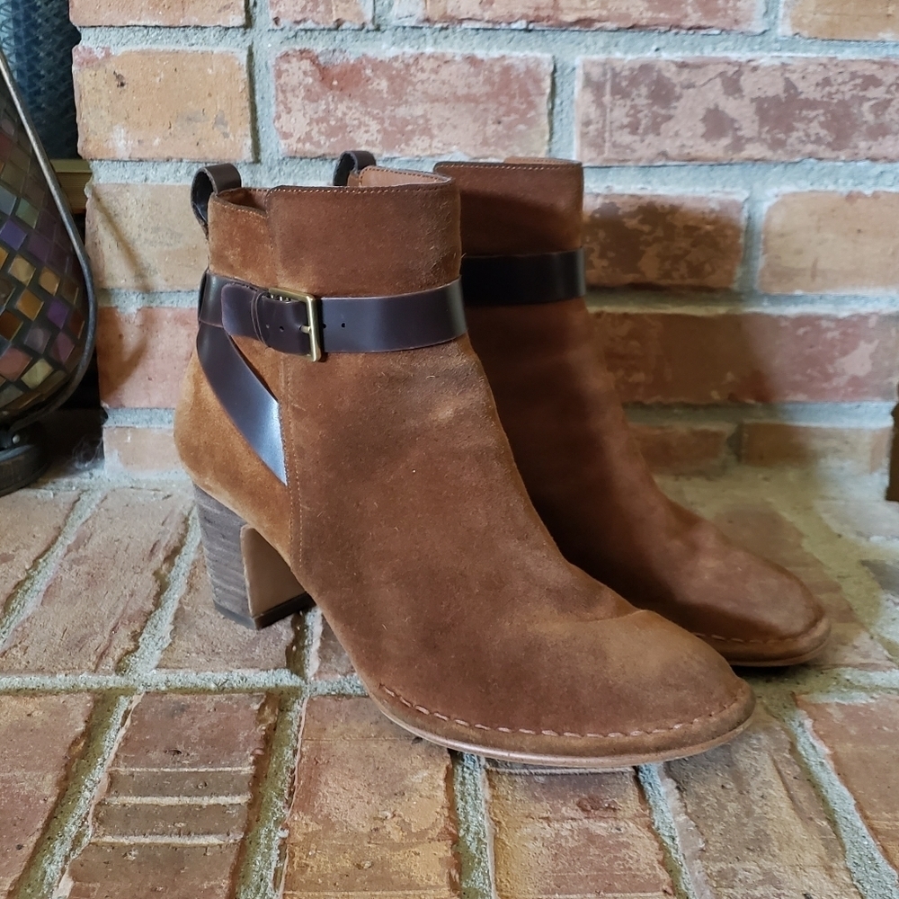 Clarks Brown Suede Ankle Booties